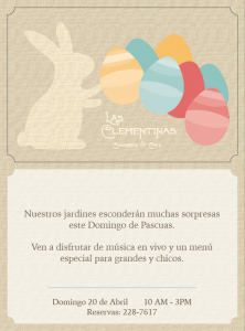 Easter Las Clementinas Spanish