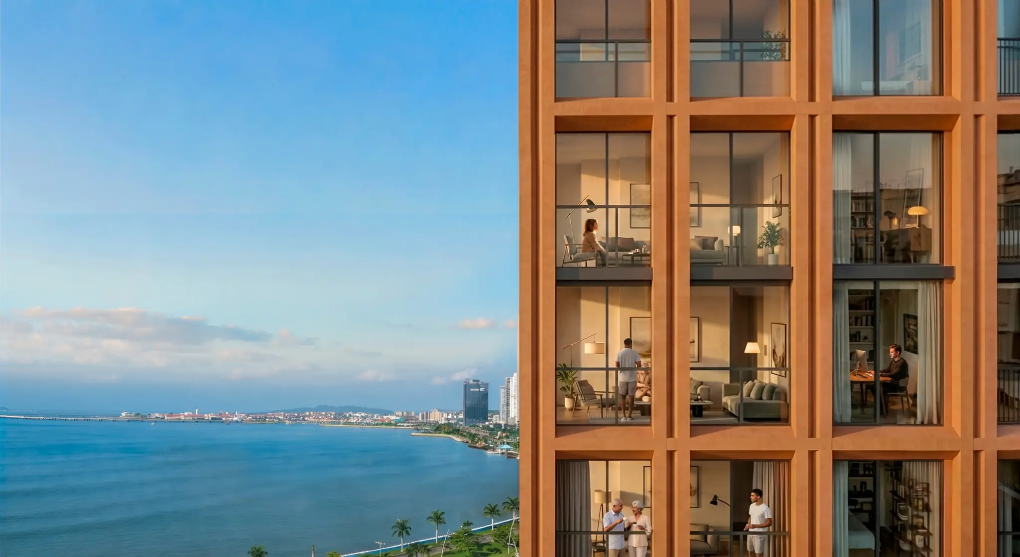 VIBE residences overlooking Panama Bay and Cinta Costera